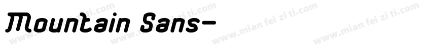 Mountain Sans字体转换
